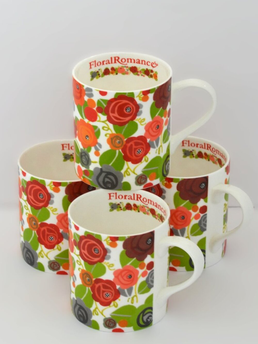 Queens Churchill Julie Dodsworth Floral Romance Mugs